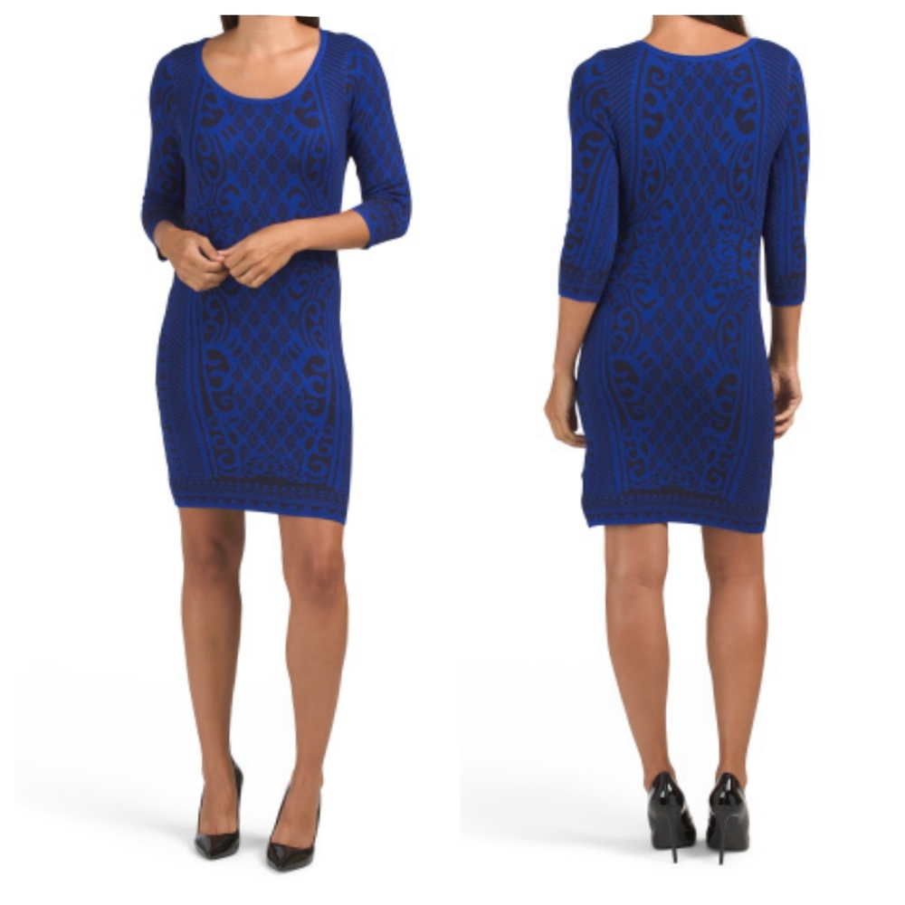 new VERTIGO PARIS 💥 Viscose!! Long Sleeve Knitted Dress J187
